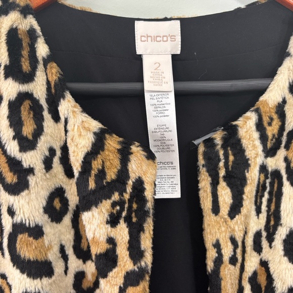 Chico's Leopard Print Vest size 2/Large 12 - Picture 5 of 5